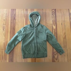 Timberland, Men's Sherpa-Lined Zip-Up Hoodie, Light Olive Green, Medium